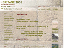 Tablet Screenshot of heritage2008.greenlines-institute.org